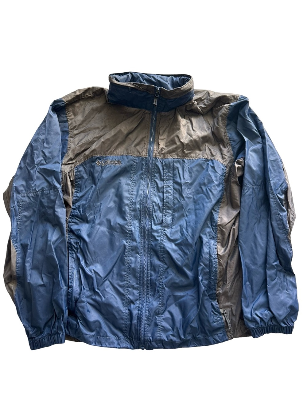 Columbia Men's Blue/Grey Windbreaker Jacket with hood